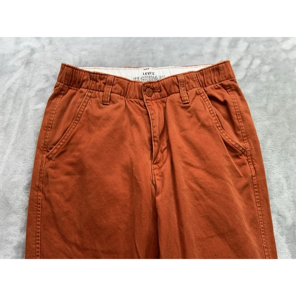 Levi's XX Chino EZ Pants Mens XS 26x31 Red Tapered Drawstring Golf Two Horse